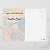 Edvard Munch - Happy New Year from the Scream 箔シーズンポストカード (裏面)