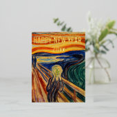 Edvard Munch - Happy New Year from the Scream 箔シーズンポストカード (立ち正面)