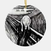 Edvard Munch Illustration The Scream セラミックオーナメント (正面)