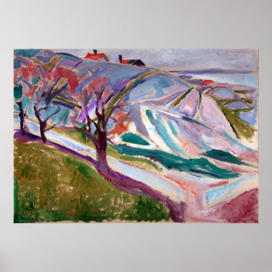 Edvard Munch Landscape, Kragero ポスター (正面)