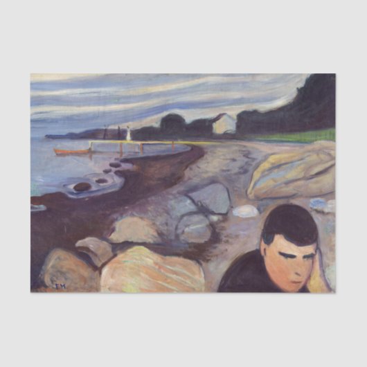 Edvard Munch - Melancholy 薄葉紙 (正面)