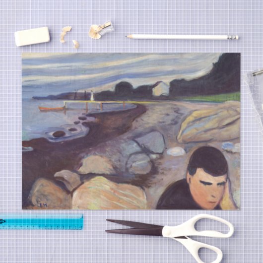 Edvard Munch - Melancholy 薄葉紙 (クラフト)