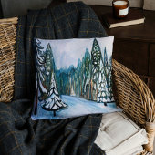 Edvard Munch New Snow, Winter Forest Landscape クッション