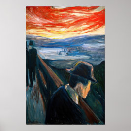 Edvard Munch - Sick Mood at Sunset, Despair 1892 ポスター