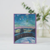 Edvard Munch、Starry Nightの絵を描ポストカード ポストカード (スタンド正面)