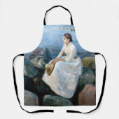 Edvard Munch - Summer Night, Inger on theビーチ エプロン (正面)