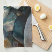 Edvard Munch - Summer Night, Inger on theビーチ キッチンタオル (四つ折り)