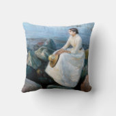 Edvard Munch - Summer Night, Inger on theビーチ クッション (裏面)