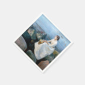 Edvard Munch - Summer Night, Inger on theビーチ スタンダードカクテルナプキン (角)