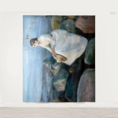 Edvard Munch - Summer Night, Inger on theビーチ タペストリー (正面)