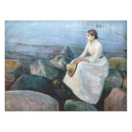 Edvard Munch - Summer Night, Inger on theビーチ テーブルクロス