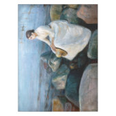 Edvard Munch - Summer Night, Inger on theビーチ テーブルクロス (正面)