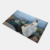 Edvard Munch - Summer Night, Inger on theビーチ ドアマット (アングル)