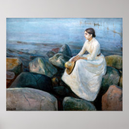 Edvard Munch - Summer Night, Inger on theビーチ ポスター
