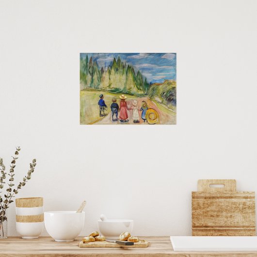 Edvard Munch - The Fairytale Forest ポスター (キッチン)