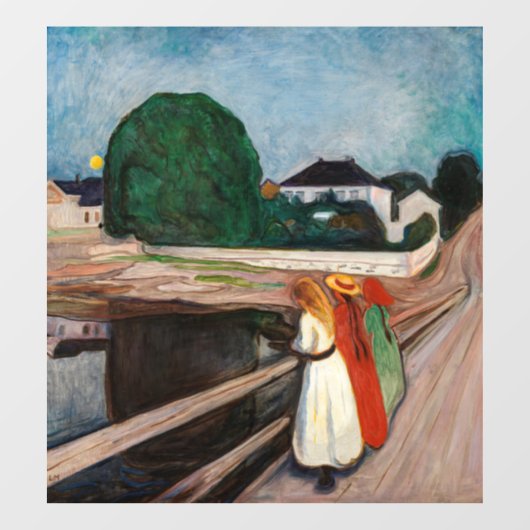 Edvard Munch - The Girls on the Bridge ウィンドウサイン (シート)