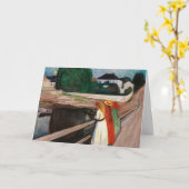 Edvard Munch - The Girls on the Bridge カード (黄色い花)