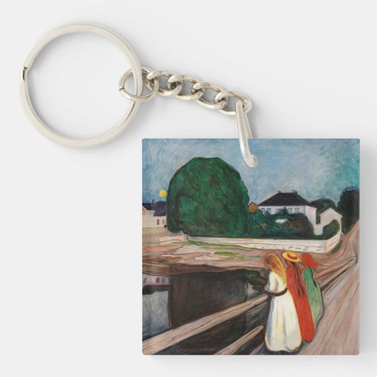 Edvard Munch - The Girls on the Bridge キーホルダー (正面)