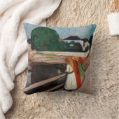 Edvard Munch - The Girls on the Bridge クッション (ブランケット)