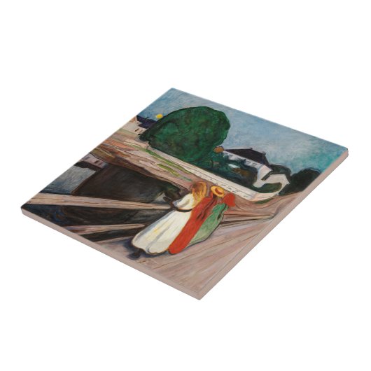 Edvard Munch - The Girls on the Bridge タイル (側面)