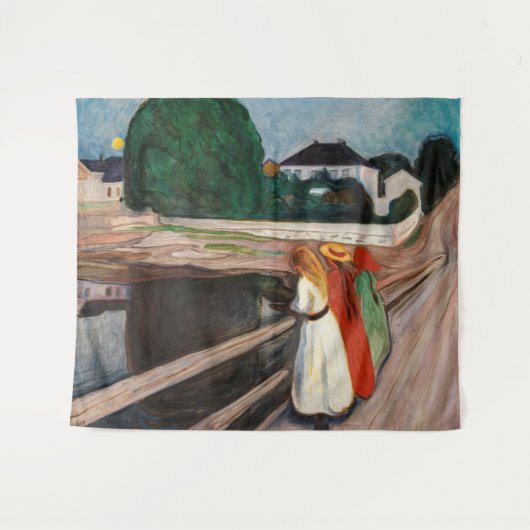 Edvard Munch - The Girls on the Bridge タペストリー (正面(横))