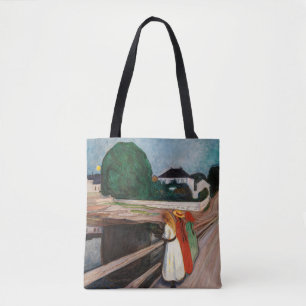 Edvard Munch - The Girls on the Bridge トートバッグ