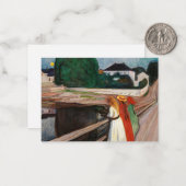 Edvard Munch - The Girls on the Bridge ノートカード (正面/裏面インサイチュ)