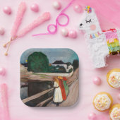 Edvard Munch - The Girls on the Bridge ペーパープレート (パーティー)