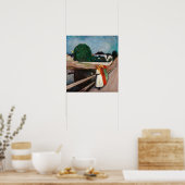 Edvard Munch - The Girls on the Bridge ポスター (キッチン)