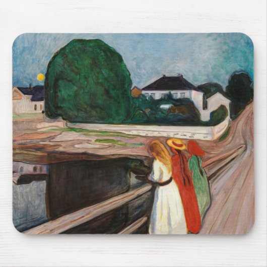 Edvard Munch - The Girls on the Bridge マウスパッド (正面)