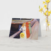 Edvard Munch - The Girls on the Bridge 1901 カード (黄色い花)