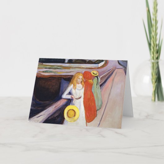 Edvard Munch - The Girls on the Bridge 1901 カード (正面)