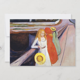 Edvard Munch - The Girls on the Bridge 1901 サンキューカード