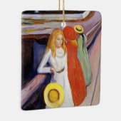 Edvard Munch - The Girls on the Bridge 1901 セラミックオーナメント (右)