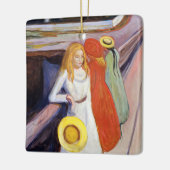Edvard Munch - The Girls on the Bridge 1901 セラミックオーナメント (左)