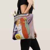 Edvard Munch - The Girls on the Bridge 1901 トートバッグ (クローズアップ)