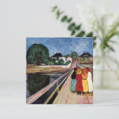 Edvard Munch - The Girls on the Bridge 1902 サンキューカード (スタンド正面)