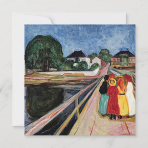 Edvard Munch - The Girls on the Bridge 1902 サンキューカード