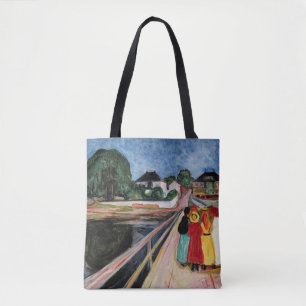 Edvard Munch - The Girls on the Bridge 1902 トートバッグ