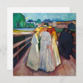 Edvard Munch - The Girls on the Bridge 1903 サンキューカード (正面/裏面)