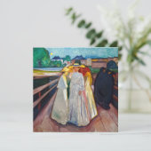 Edvard Munch - The Girls on the Bridge 1903 サンキューカード (スタンド正面)