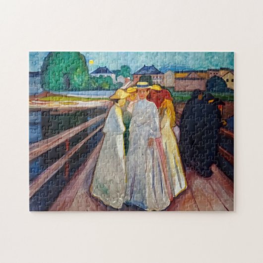Edvard Munch - The Girls on the Bridge 1903 ジグソーパズル (横)