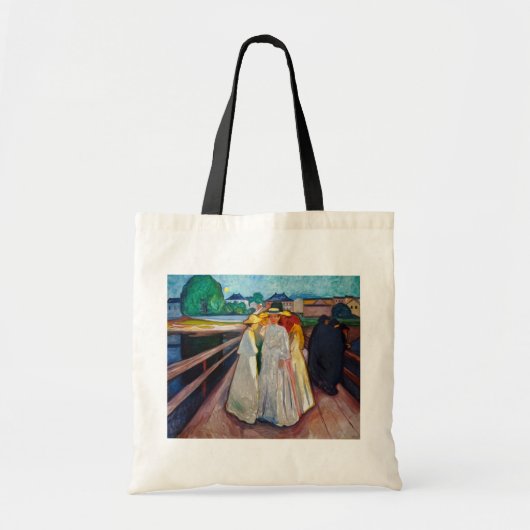 Edvard Munch - The Girls on the Bridge 1903 トートバッグ (正面)