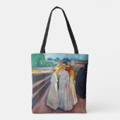 Edvard Munch - The Girls on the Bridge 1903 トートバッグ (裏面)