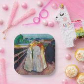 Edvard Munch - The Girls on the Bridge 1903 ペーパープレート (パーティー)