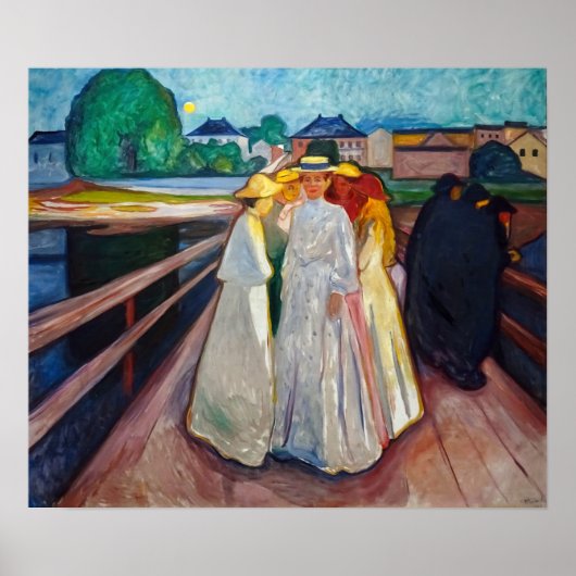 Edvard Munch - The Girls on the Bridge 1903 ポスター (正面)