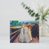 Edvard Munch - The Girls on the Bridge 1903 ポストカード (スタンド正面)