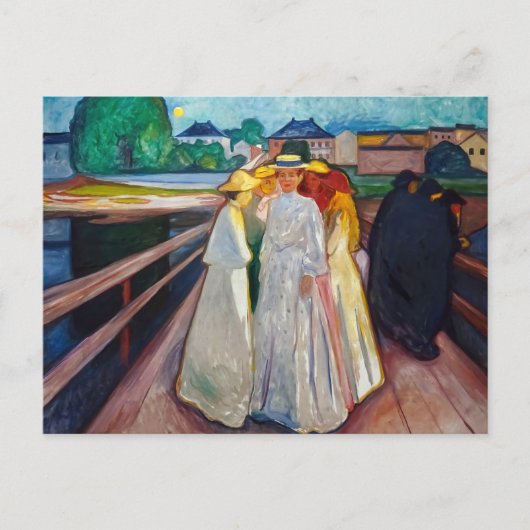 Edvard Munch - The Girls on the Bridge 1903 ポストカード (正面)