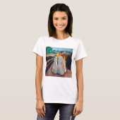 Edvard Munch - The Girls on the Bridge 1903 Tシャツ (正面フル)