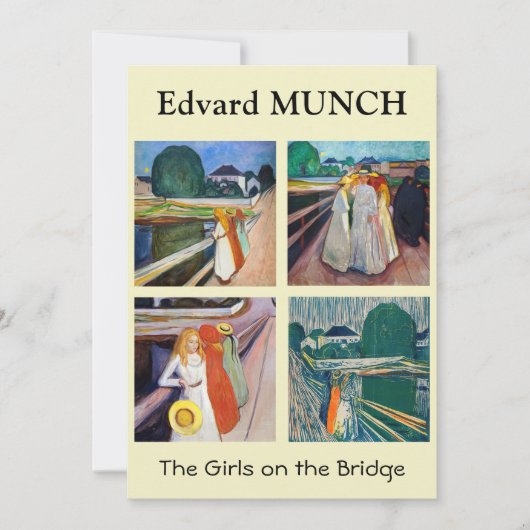 Edvard Munch - The Girls on the Bridge Selection サンキューカード (正面)